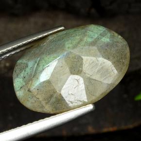 Labradorita multicolorido natural 10,36ct, corte oval, translúcido