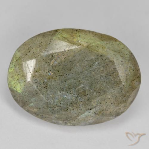 11.84ct Natural Multicolorido Labradorita, oval, Translúcido