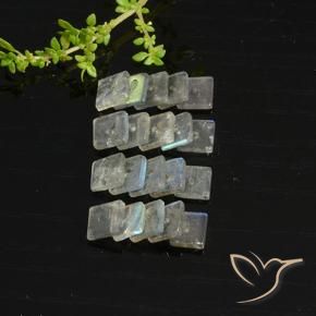 Pedras preciosas de Labradorita Multicolorido natural de 7.99 ct, Quadrado, Translúcido