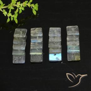 Pedras preciosas de Labradorita Multicolorido natural de 7.99 ct, Quadrado, Translúcido