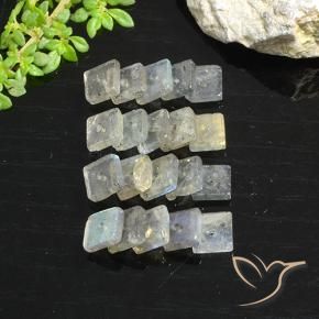 Pedras preciosas de Labradorita Multicolorido natural de 7.48 ct, Quadrado, Translúcido