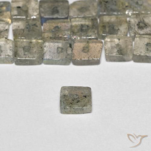 Pedras preciosas de Labradorita Multicolorido natural de 6.23 ct, Quadrado, Transparente