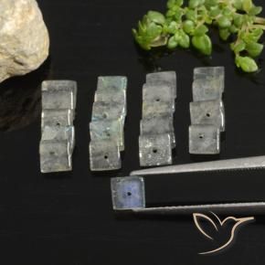 Pedras preciosas de Labradorita Multicolorido natural de 6.92 ct, Quadrado, Transparente
