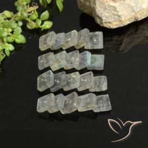 Pedras preciosas de Labradorita Multicolorido natural de 6.92 ct, Quadrado, Transparente