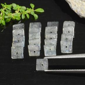 Pedras preciosas de Labradorita Multicolorido natural de 4.94 ct, Quadrado, Transparente