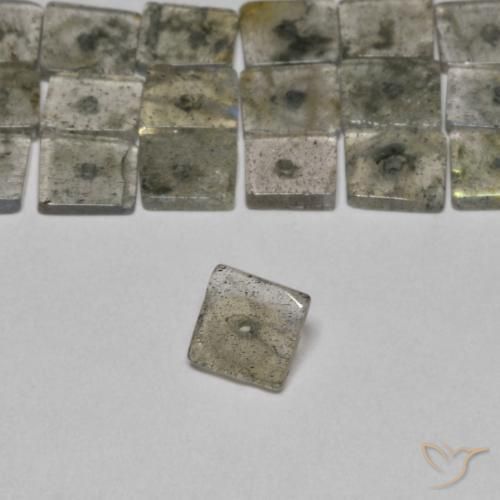 Pedras preciosas de Labradorita Multicolorido natural de 6.66 ct, Quadrado, Transparente