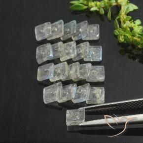 Pedras preciosas de Labradorita Multicolorido natural de 5.89 ct, Quadrado, Translúcido