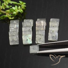 Pedras preciosas de Labradorita Multicolorido natural de 6.78 ct, Quadrado, Transparente