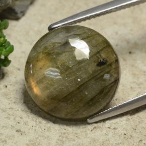 Labradorita multicolorido natural 9,74ct, corte redondo, translúcido