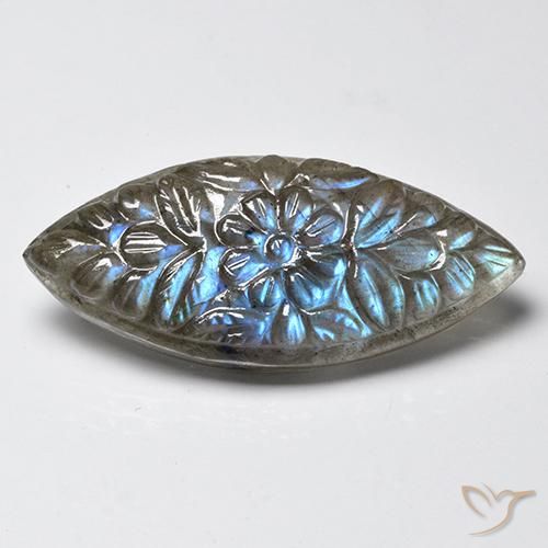 Labradorita Multicolorido Natural 23.59ct, Marquesa, Translúcido