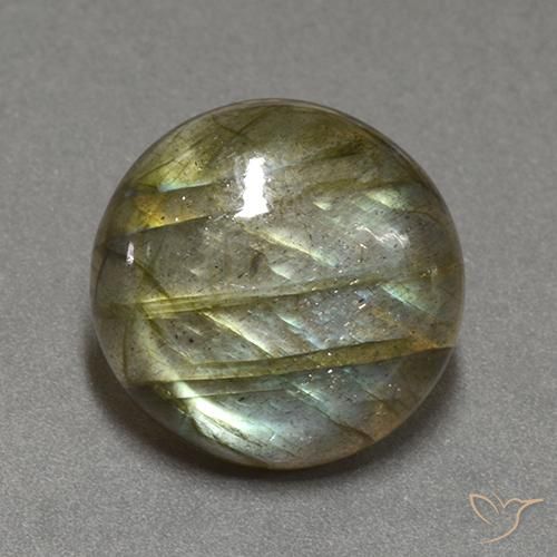 Labradorita Multicolorido Natural 13.46ct, Redondo, Translúcido