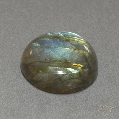 Labradorita Multicolorido Natural 13.46ct, Redondo, Translúcido
