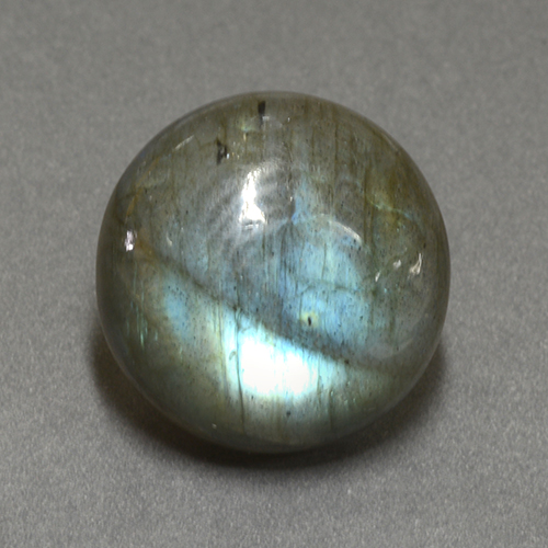 Labradorita multicolorido natural 17,48ct, corte redondo, translúcido