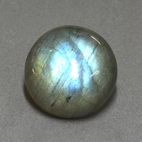 Labradorita multicolorido natural 17,48ct, corte redondo, translúcido