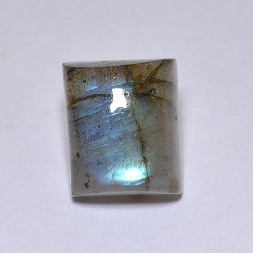 Labradorita multicolorido natural 4,76ct, baguete, translúcido