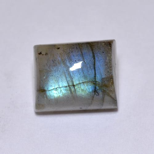 Labradorita multicolorido natural 4,76ct, baguete, translúcido