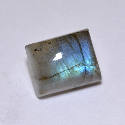 Labradorita multicolorido natural 4,76ct, baguete, translúcido