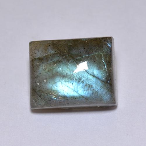 Labradorita multicolorido natural 5,22ct, baguete, translúcido
