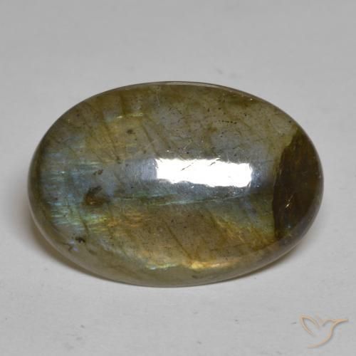 15.72ct Natural Multicolorido Labradorita, oval, Opaco