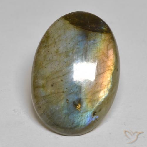 Labradorita Multicolorido Natural 15.72ct, oval, Opaco