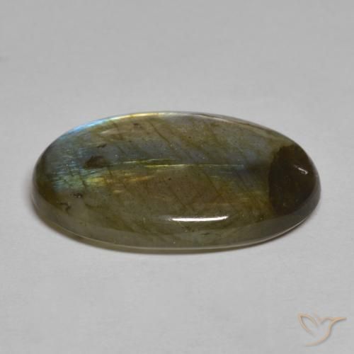Labradorita Multicolorido Natural 15.72ct, oval, Opaco