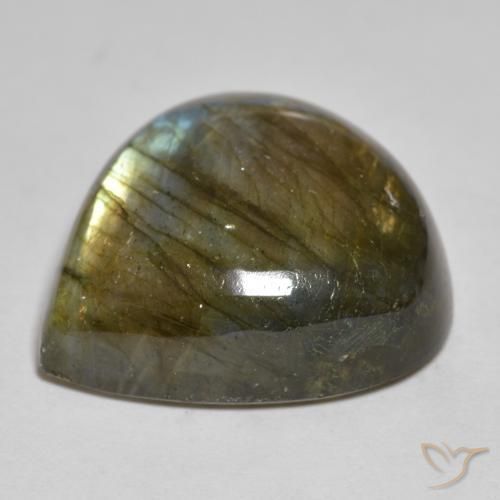 Labradorita Multicolorido Natural 28.38ct, Formato de pêra, Opaco