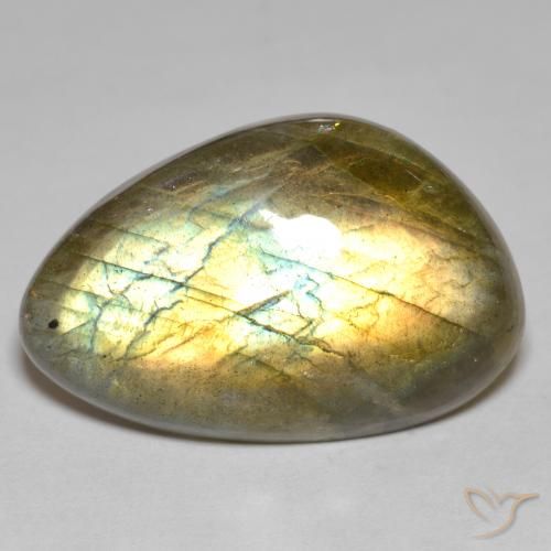 Labradorita multicolorido natural 25,09ct, forma extravagante, opaco