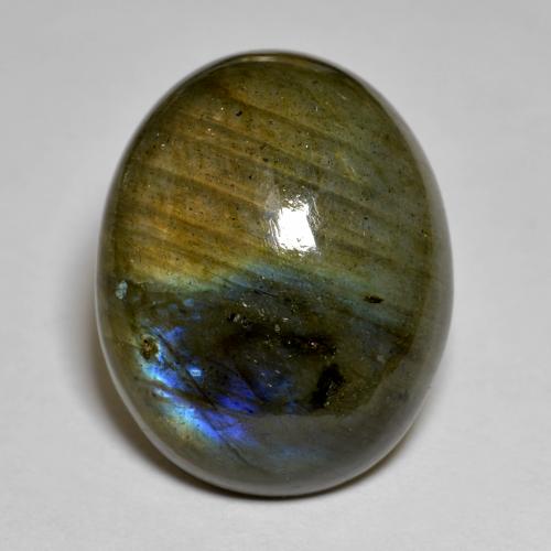 Labradorita multicolorido natural 22,64ct, corte oval, opaco