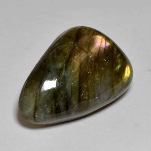 Labradorita multicolorido natural 15,44ct, forma extravagante, opaco