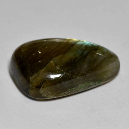 Labradorita multicolorido natural 15,44ct, forma extravagante, opaco