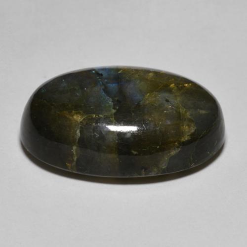 Labradorita multicolorido natural 20,40ct, corte oval, translúcido