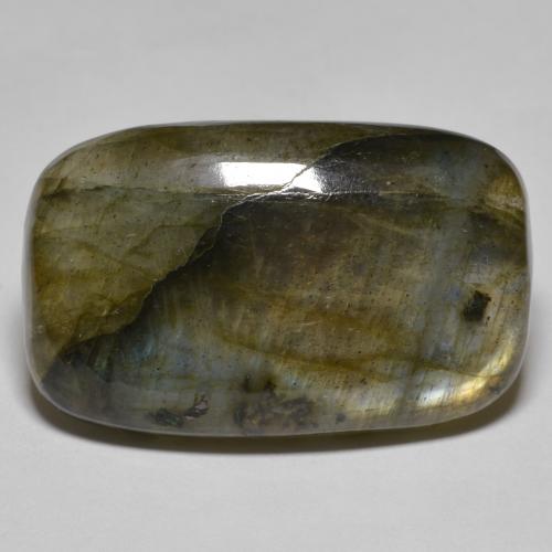 Labradorita multicolorido natural 26,00ct, almofada cortada, translúcido