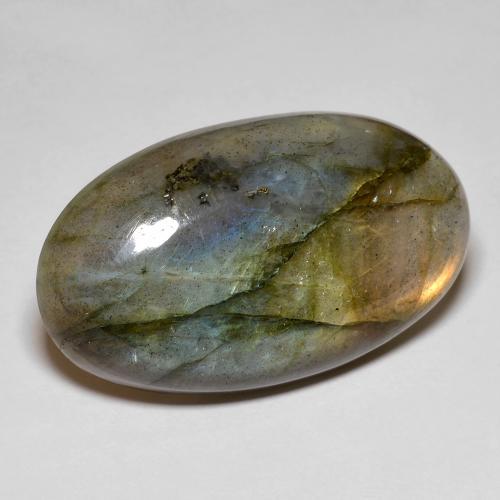 Labradorita multicolorido natural 24,23ct, corte oval, opaco