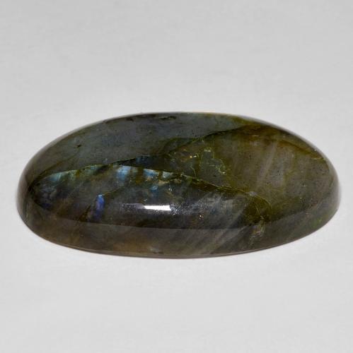 Labradorita multicolorido natural 24,23ct, corte oval, opaco
