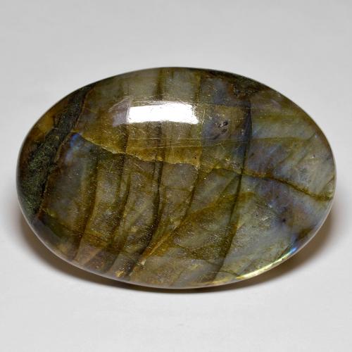 Labradorita multicolorido natural 93,87ct, corte oval, opaco
