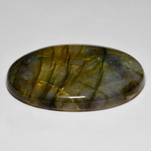 Labradorita multicolorido natural 93,87ct, corte oval, opaco