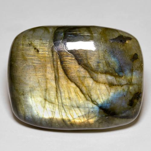 Labradorita multicolorido natural 52,60ct, almofada cortada, opaco