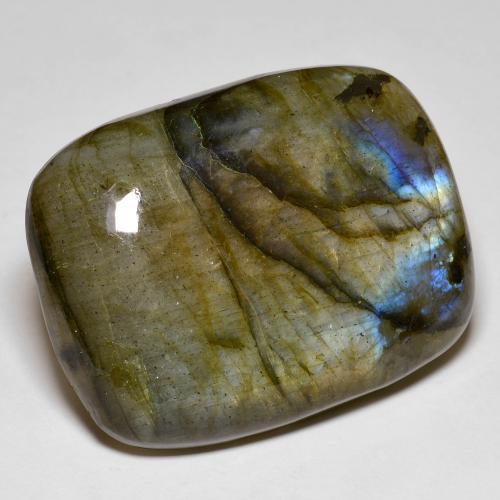 Labradorita multicolorido natural 52,60ct, almofada cortada, opaco