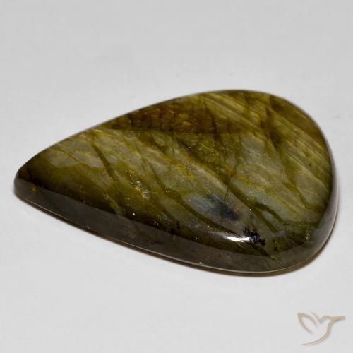 Labradorita Multicolorido Natural 50.39ct, Formato de pêra, Opaco