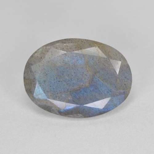 Labradorita multicolorido natural 4,45ct, corte oval, translúcido