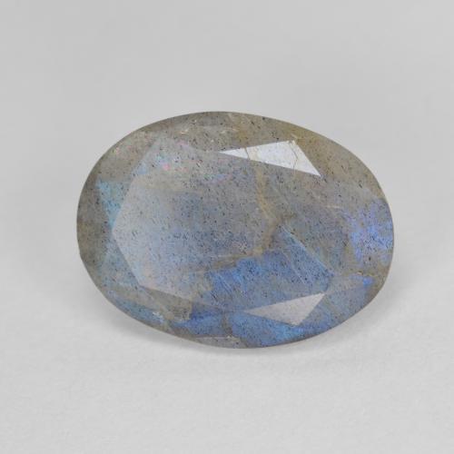 Labradorita multicolorido natural 4,45ct, corte oval, translúcido