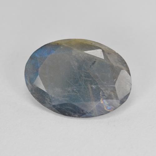 Labradorita Multicolorido Natural 3.84ct, Corte Oval, Translúcido