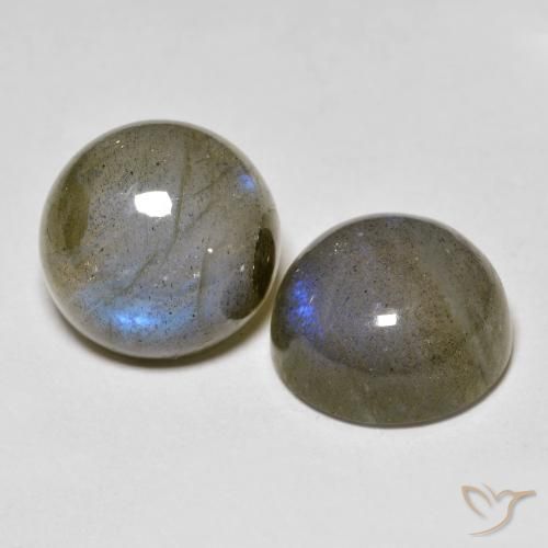 Pedras preciosas de Labradorita Multicolorido natural de 9.04 ct, Redondo, Translúcido