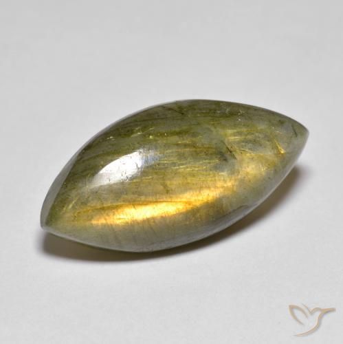 Labradorita Multicolorido Natural 10.67ct, Marquesa, Translúcido