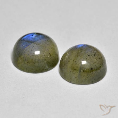Pedras preciosas de Labradorita Multicolorido natural de 4.45 ct, Redondo, Translúcido