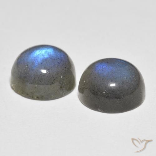 Pedras preciosas de Labradorita Multicolorido natural de 5.07 ct, Redondo, Translúcido