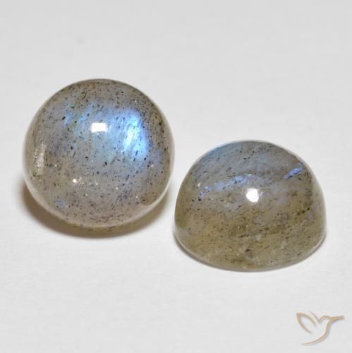 Pedras preciosas de Labradorita Multicolorido natural de 4.75 ct, Redondo, Translúcido
