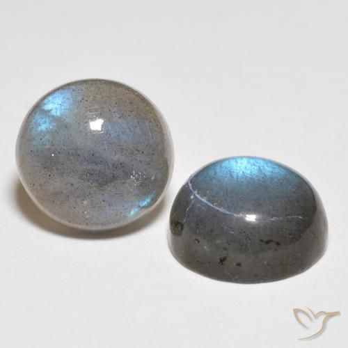 Pedras preciosas de Labradorita Multicolorido natural de 4.37 ct, Corte Redondo, Translúcido