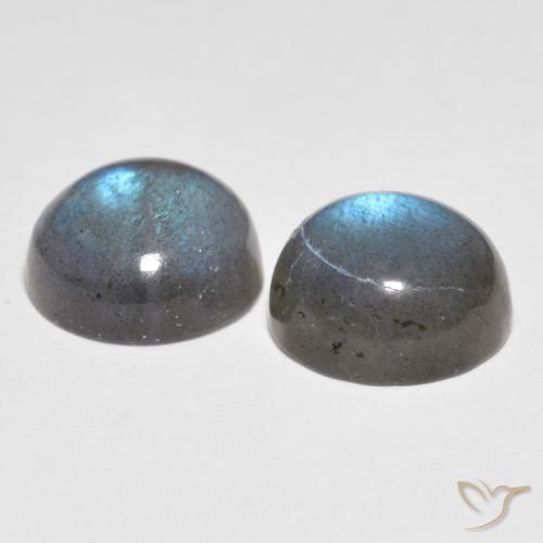 Pedras preciosas de Labradorita Multicolorido natural de 4.37 ct, Corte Redondo, Translúcido