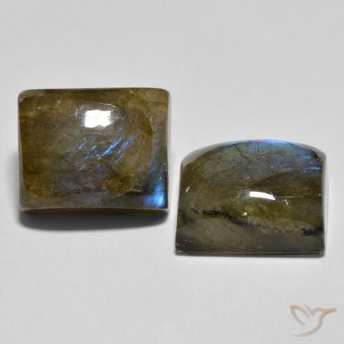 Pedras preciosas de Labradorita Multicolorido natural de 12.39 ct, baguete, Translúcido